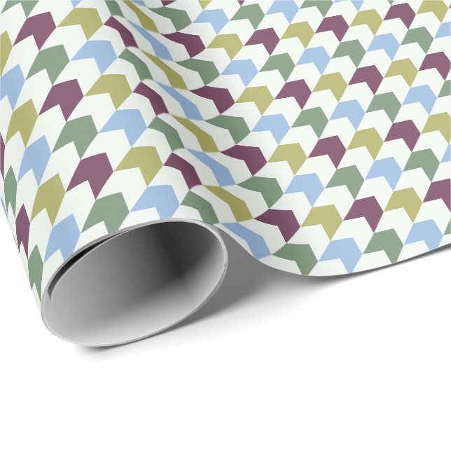 Abstract Houndstooth-Inspired Geometric Pattern Wrapping Paper (Roll Corner)