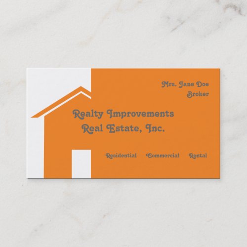 Abstract House Real Estate Business Card