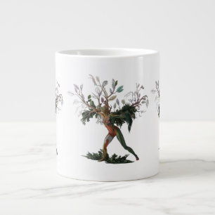 Abstract Human & Nature Fusion   Specialty Jumbo  Giant Coffee Mug