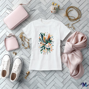Abstract Hummingbird in Flight Art T-Shirt