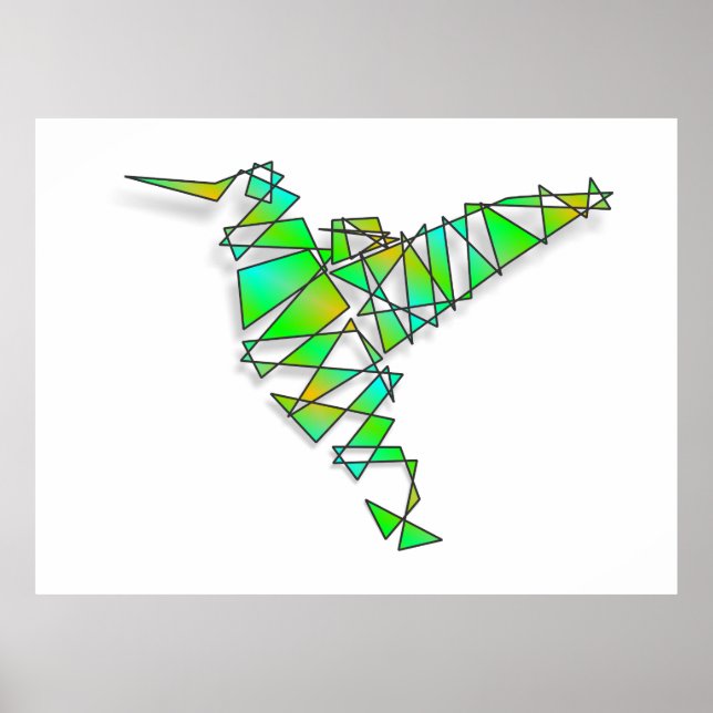 Abstract Hummingbird Poster (Front)