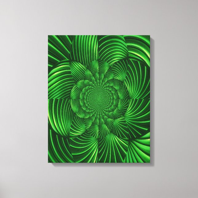 Abstract Hypnotic Palm Wrapped Canvas Print (Front)