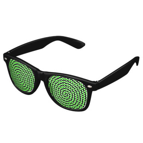Abstract Hypnotized Green Retro Sunglasses