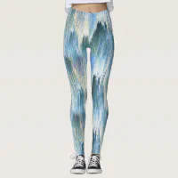 Colorful Artistic Funky Pattern Textured Paint v2 Leggings