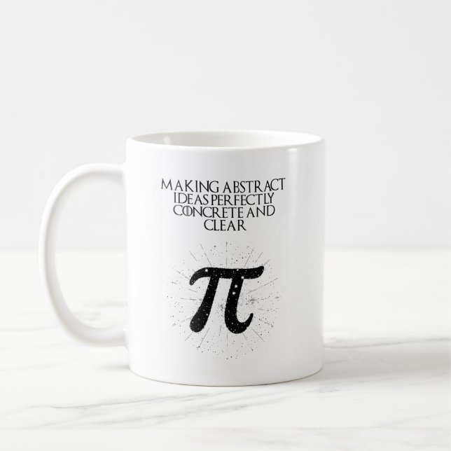 Abstract Ideas Perfectly Concrete Clear Math Coffee Mug (Left)