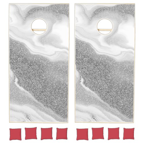 Abstract Illustration Fluid Art Design Background  Cornhole Set