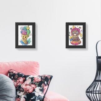 Abstract Illustration Wall Art – Trendy Modern  Sets
