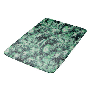 Abstract image in mosaic sculpted, in coral tones bath mat