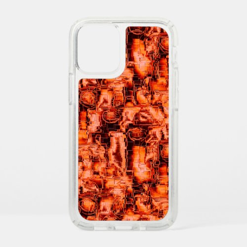 Abstract image in mosaic sculpted in coral tones speck iPhone 12 mini case