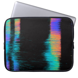 Abstract image of glitched LED screen. Broken vide Laptop Sleeve