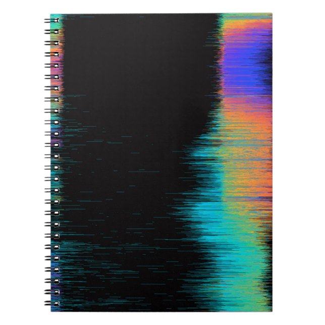 Abstract image of glitched LED screen. Broken vide Notebook (Front)