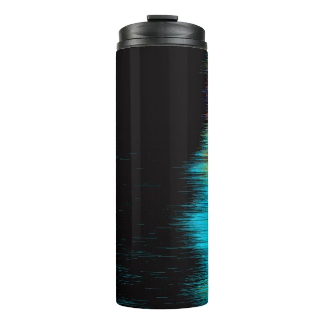Abstract image of glitched LED screen. Broken vide Thermal Tumbler (Front)