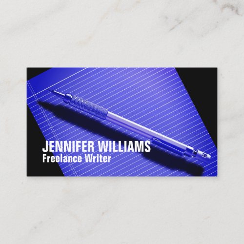 Abstract image writers style look business card
