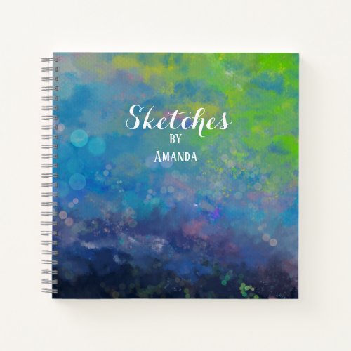 Abstract impressionist field of flowers Sketch or  Notebook