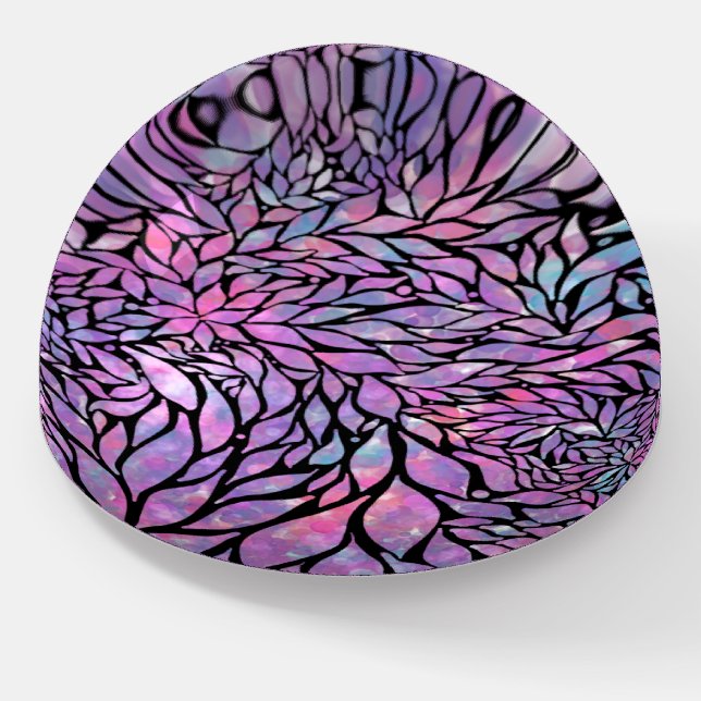 Abstract impressionist leaves paperweight (Angled)