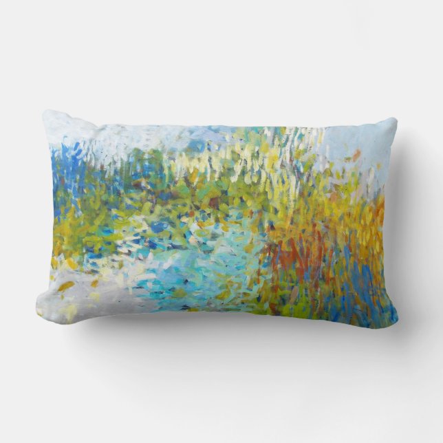 Abstract Impressionist Painting Long Pillow (Front)