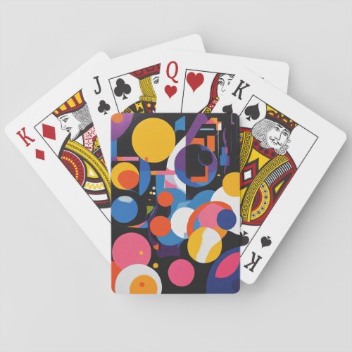 Abstract Impressions Sleek Playing Cards Design 