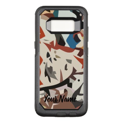 Abstract in beige tones OtterBox commuter samsung galaxy s8 case