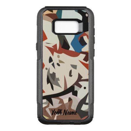 Abstract in beige tones OtterBox commuter samsung galaxy s8+ case