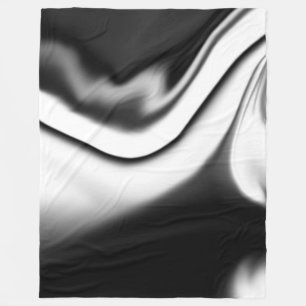 Abstract in Black and white Fleece Blanket