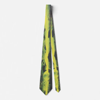 Abstract in Black and Yellow Tie