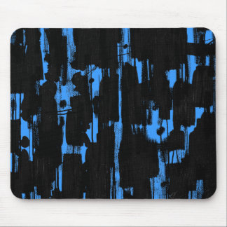 Abstract in Black - Blue 3399FF Mouse Pad