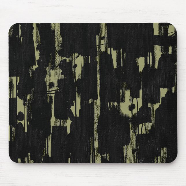 Abstract in Black - Khaki Mouse Pad (Front)