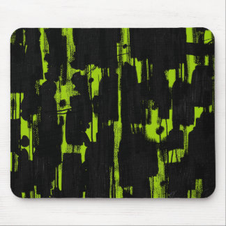 Abstract in Black - Martian Green Mouse Pad