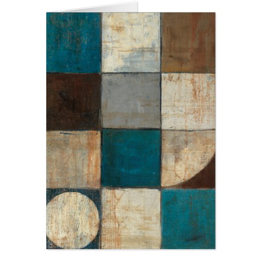 Abstract in Blue and Brown Cards (Front)