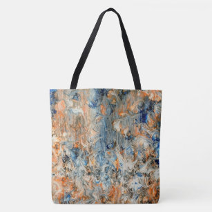 Abstract in Blue and Orange Tote Bag
