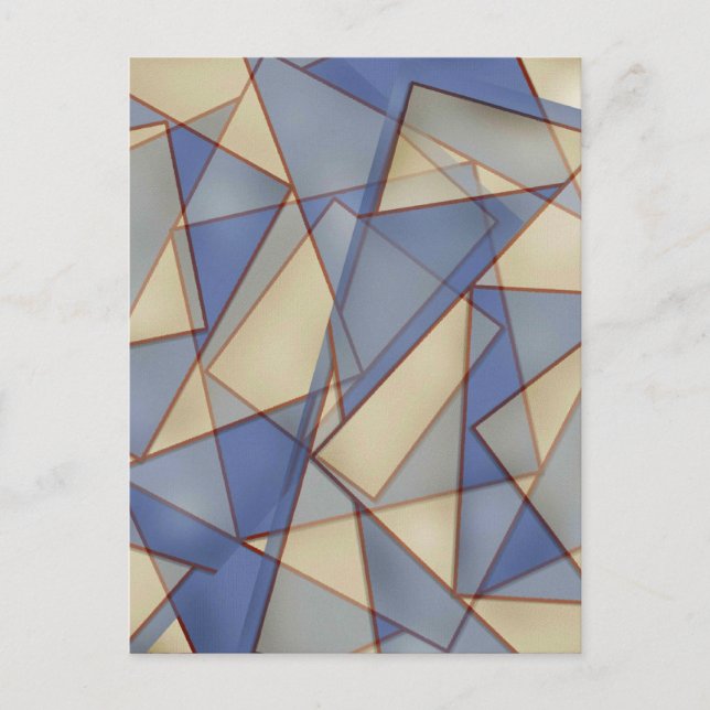 Abstract In Blues Postcard (Front)