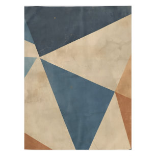 Abstract in Blues, Tan, and Rust Tablecloth