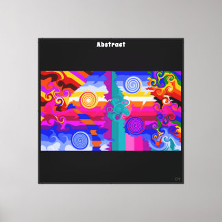 Abstract in Brights by Orchid  Canvas Print
