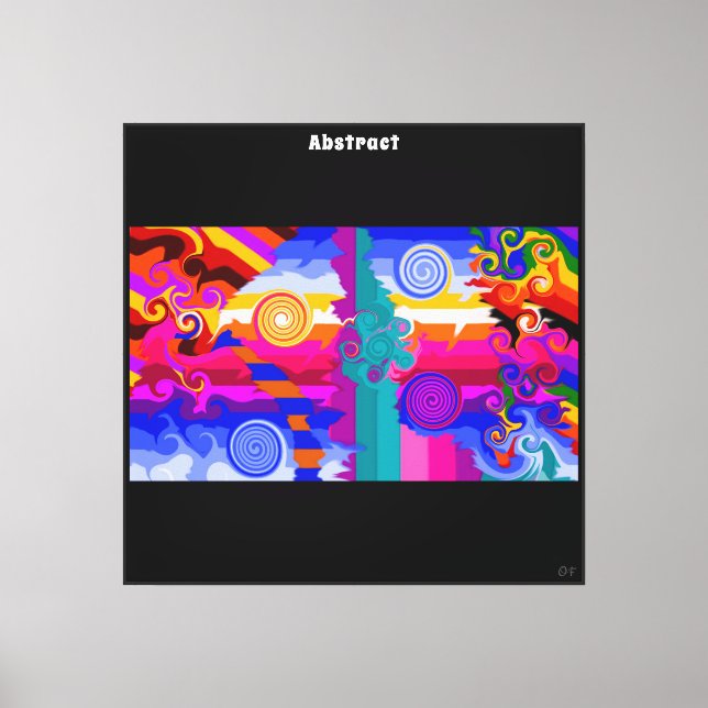 Abstract in Brights by Orchid  Canvas Print (Front)