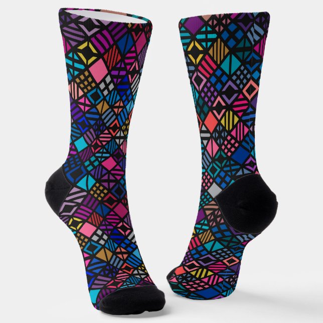Abstract In Color Socks (Angled)