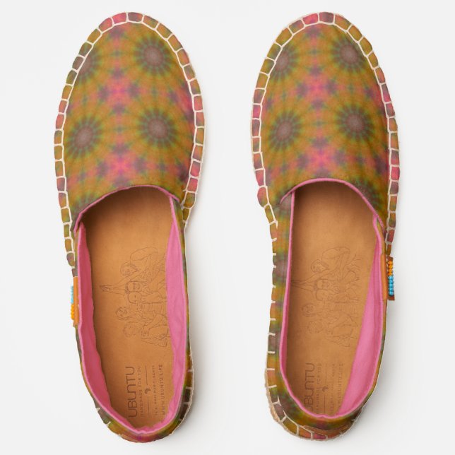 Abstract in Orange and Pink Espadrilles (Front)
