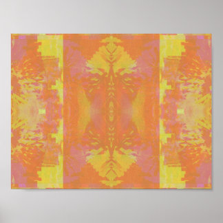Abstract in Orange and Yellow Poster