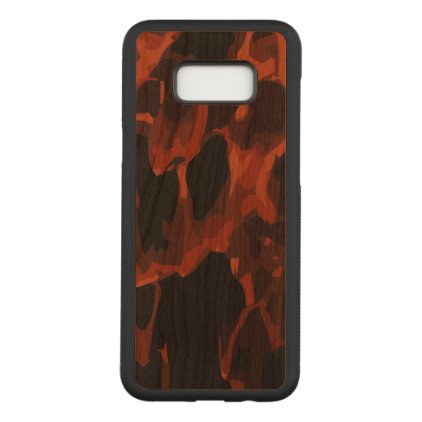 Abstract in red and black carved samsung galaxy s8+ case