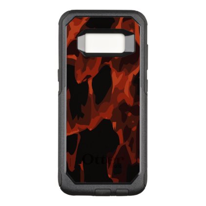 Abstract in red and black OtterBox commuter samsung galaxy s8 case