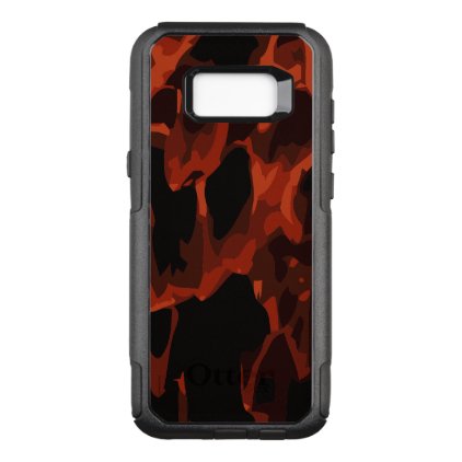 Abstract in red and black OtterBox commuter samsung galaxy s8+ case