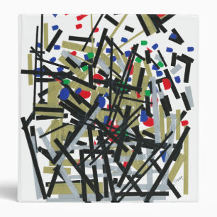 Abstract in Tape & Letterforms 1 3 Ring Binder