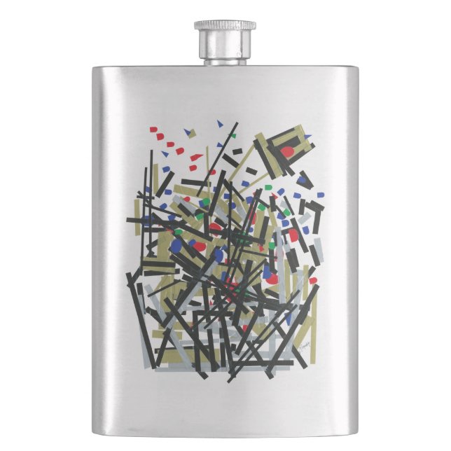 Abstract in Tape & Letterforms 1 Flask (Front)