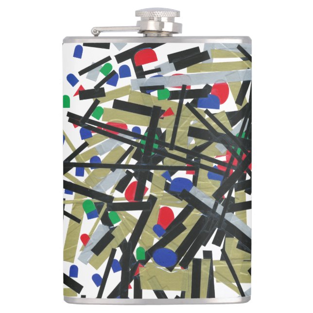 Abstract in Tape & Letterforms 1 Flask (Front)