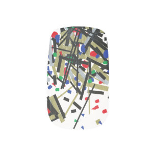 Abstract in Tape & Letterforms 1 Minx Nail Art