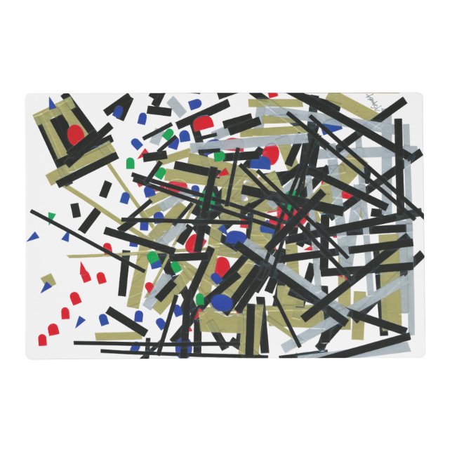Abstract in Tape & Letterforms 1 Placemat (Front)