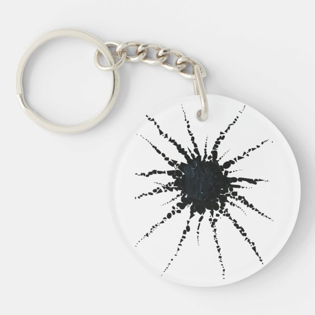 Abstract in Tape & Letterforms 3 Keychain (Front)