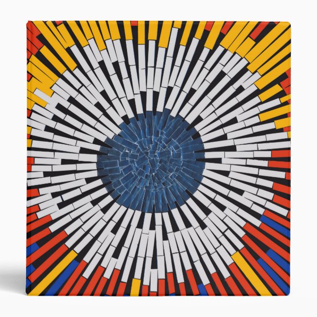 Abstract in Tape—Starburst 3 Ring Binder (Front)