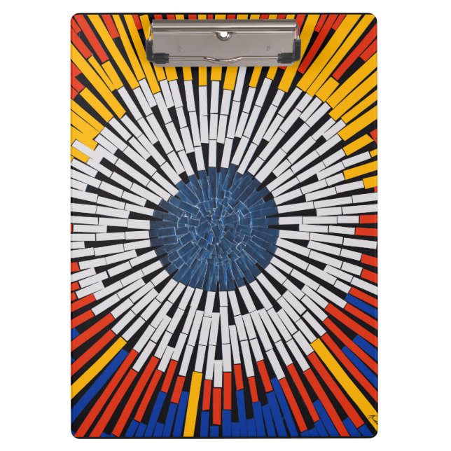 Abstract in Tape—Starburst Clipboard (Front)