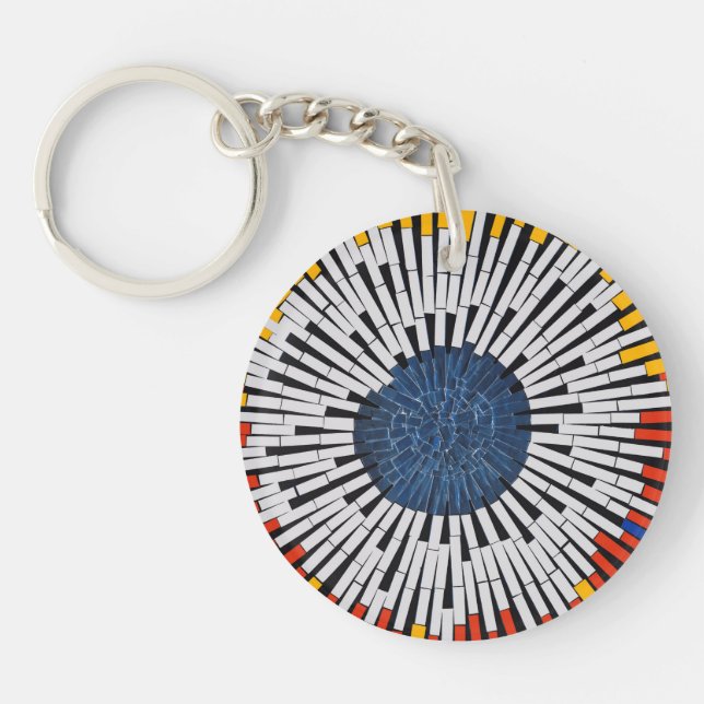 Abstract in Tape—Starburst Keychain (Front)
