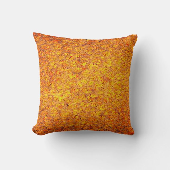 Abstract in warm colors painting throw pillow (Front)